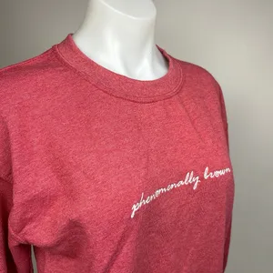 Phenomenal Pink Phenomenally Brown Oversized Long Sleeve Sweatshirt Top Size S thumbnail 5