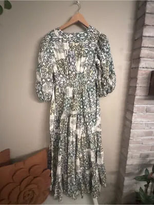 BY ANTHROPOLOGIE Vneck Textured Boho Dress thumbnail 7