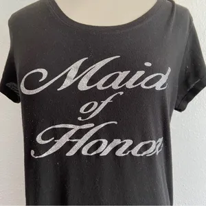 No Boundaries Black Maid of Honor Glitter T-Shirt thumbnail 2