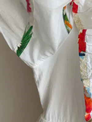 Farm Rio Mixed Off-White Prints Midi Dress, Size Large, NWT thumbnail 8