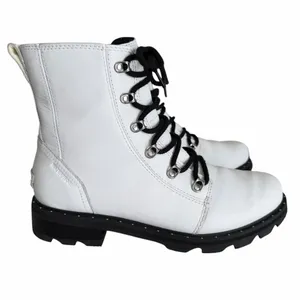 Sorel Lennox Lace Up Waterproof Boots White Black Size 11 thumbnail 2
