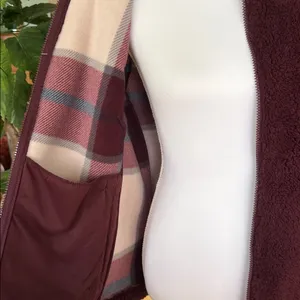 NEW Sage Women’s Maroon/Burgundy Fleece Outdoor Zip-Up Stand Collar Vest, Size S thumbnail 8