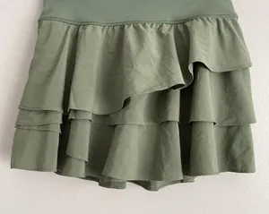 Offline By Aerie Ruffled Skirt Green Skort Womens Size Small Pull On Athletic thumbnail 4