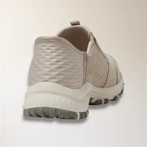 Skechers Slip Ins Hillcrest‎ Sunapee Trail Taupe Suede Shoes Women's 8 Hiking thumbnail 3