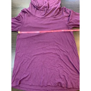 April Cornell Cottagecore Turtleneck Top Womens XXS Pink Knit Short Sleeve‎ Puff thumbnail 6
