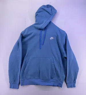 Vintage Nike Light Blue Hoodie Size Medium thumbnail 1