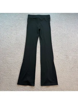 Wild Fable Black Ribbed Split HemcFlare Pants Women XS High Rise Stretch thumbnail 2