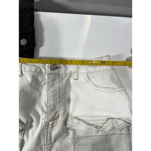 bundle love Tree Denim Cargo white Mini Skirt with Black‎ and blue skirt S Y2K thumbnail 2