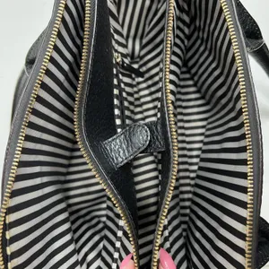 Kate Spade Lydia Southport Ave Shoulder Bag Large New York Black Pebbled Leather thumbnail 14