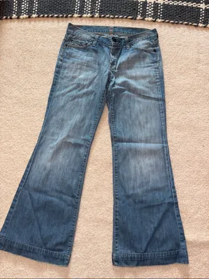 7 For All Mankind Classic Women's Blue Flared Jeans thumbnail 1