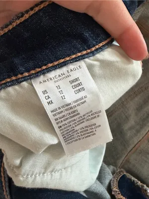 Women's Short Ripped Skinny Jeans/Jeggings in Dark Blue thumbnail 5
