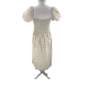 J.‎ Crew Short-Sleeve Smocked Dress in Meadow Floral Size Medium thumbnail 4