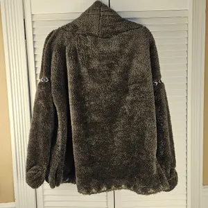 Sundance Womens Mountain Loft‎ Gorpcore Bell Sleeve Loft Fleece Pullover XS thumbnail 2