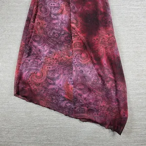 My Michelle Asymmetrical Slip Dress Large Red Glitter Y2K Paisley Fairy Grunge thumbnail 12