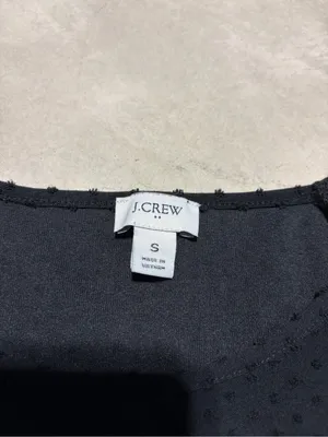 J. Crew Black dot Tiered Puff Sleeve Dress small thumbnail 6