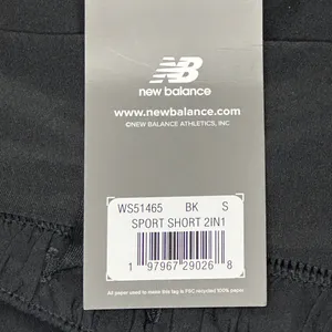 NWT New Balance Black 2-in-1 Sport Running Shorts Size Small thumbnail 2