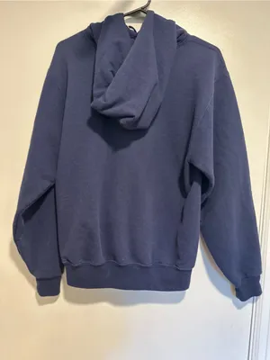Vintage Cornell University Hoodie SzS Navy Blue Jerzees logo Spellout Streetwear thumbnail 2