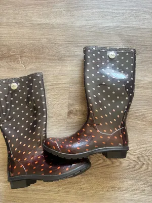 Ugg Shaye Boot Rain Rubber Tall Boots Polka Dot Pull Women boots thumbnail 3