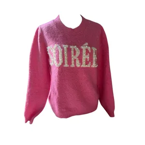 SOIRÉE Pink Pearl Beaded Sweater XS Hot Pink Knit Primark Cares thumbnail 2