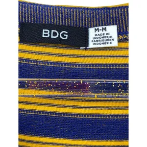 BDG‎ Urban Outfitters Womens Yellow Navy Striped Knit 3/4 Sleeve Dress Size Med thumbnail 5