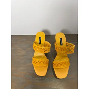 Nine‎ West Kalani Yellow Woven Cork Platform Wedge Sandals Size 8.5 New thumbnail 7