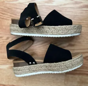 Black Espadrille Sandals thumbnail 3