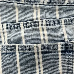 PacSun Blue White Stripe High Rise Slim Fit Cotton Mom Jeans 27 thumbnail 4