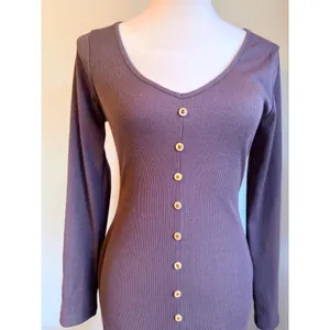 Fiestar Large Ribbed Knit Maxi Dress Long Sleeve boho Y2K fall bodycon sexy casual party thumbnail 2