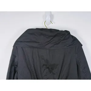 Louie Louie Double Breasted Belted Trench Coat Womens M Black Utility Scandi thumbnail 10