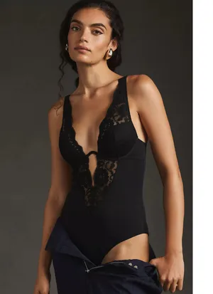 Anthropologie By Plunge Underwire Lace Bodysuit thumbnail 5