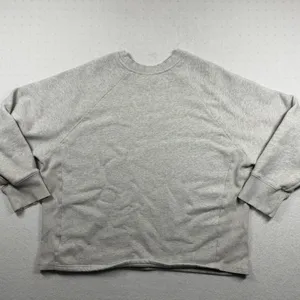 Vuori Restore Oversized Crewneck Sweatshirt Heather Gray XS thumbnail 4