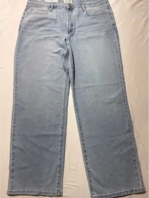 Seven7 Premium Brand Light Blue Straight Leg Jeans Size 16 thumbnail 1
