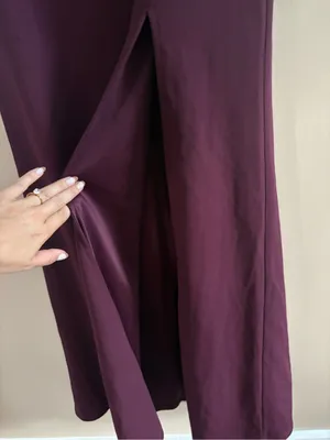 Lulus Alluring Sophistication Dark Plum Off-the-Shoulder Maxi Dress Size Large thumbnail 12