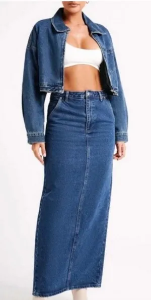 Meshki Illona Denim Maxi Skirt - size Medium thumbnail 1