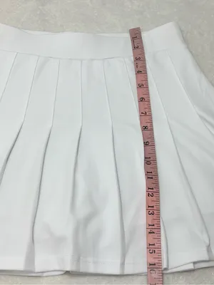INDERO‎ White Pleated Tennis Skirt- Skort Size L thumbnail 6