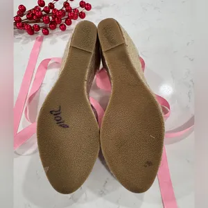 JustFab Pink Floral Wedge Espadrilles thumbnail 8