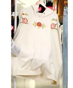 FREE PEOPLE We The Free Graphic Hoodie Ivory Combo Size L New w/ Tag MSRP $148 thumbnail 10