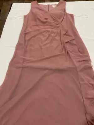 Iris Dusty Rose Fit-and-Flare Dress with Waist Bow thumbnail 11