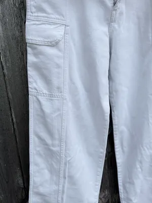 Hudson Jeans Anthropologie High Rise Wide Leg Cargo Pants White Size 30 thumbnail 7