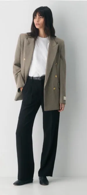 Aritzia Effortless Pant Black Wide Leg , Supper High Rise, Length Full Size 4 thumbnail 1