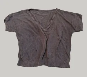 Lulus Basic V Neck Summer Crop Top thumbnail 1