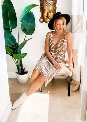 ✨A New Day Women's Slip Sz Small Dress Brown Zebra Striped✨ thumbnail 1