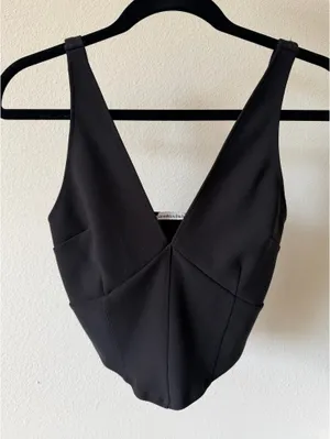 Abercrombie & Fitch Black Corset Tank thumbnail 1