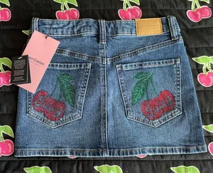 Juicy Couture Denim Skirt with Cherry Details thumbnail 1