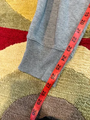 Aerie Grey Knit Sweatpants Joggers Jogger Pants Drawstring Pockets Size Medium thumbnail 2