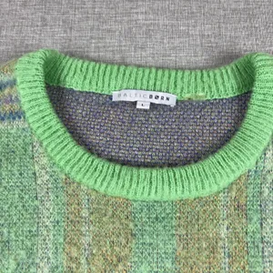 Baltic Born Sweater Womens L Green‎ Plaid Crew Neck Pullover Acrylic Nylon Knit thumbnail 3