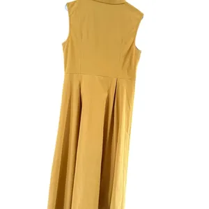 Amazon Essentials Yellow Pleated Midi Sundress Size L thumbnail 10
