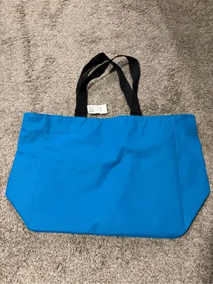 Blue Tote Bag with Black Handles thumbnail 3