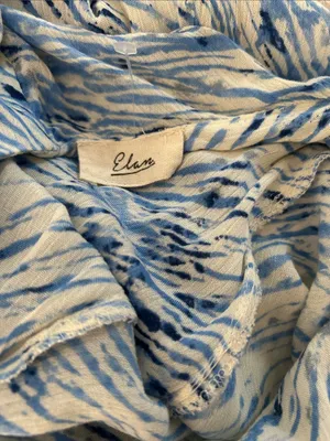 ELAN Stripe Halter Maxi Dress - Blue Sahara, Large, NWOT thumbnail 10