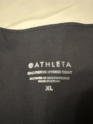 Athleta Black Excursion Hybrid Tight - Size XL - Paneled Performance Leggings thumbnail 11